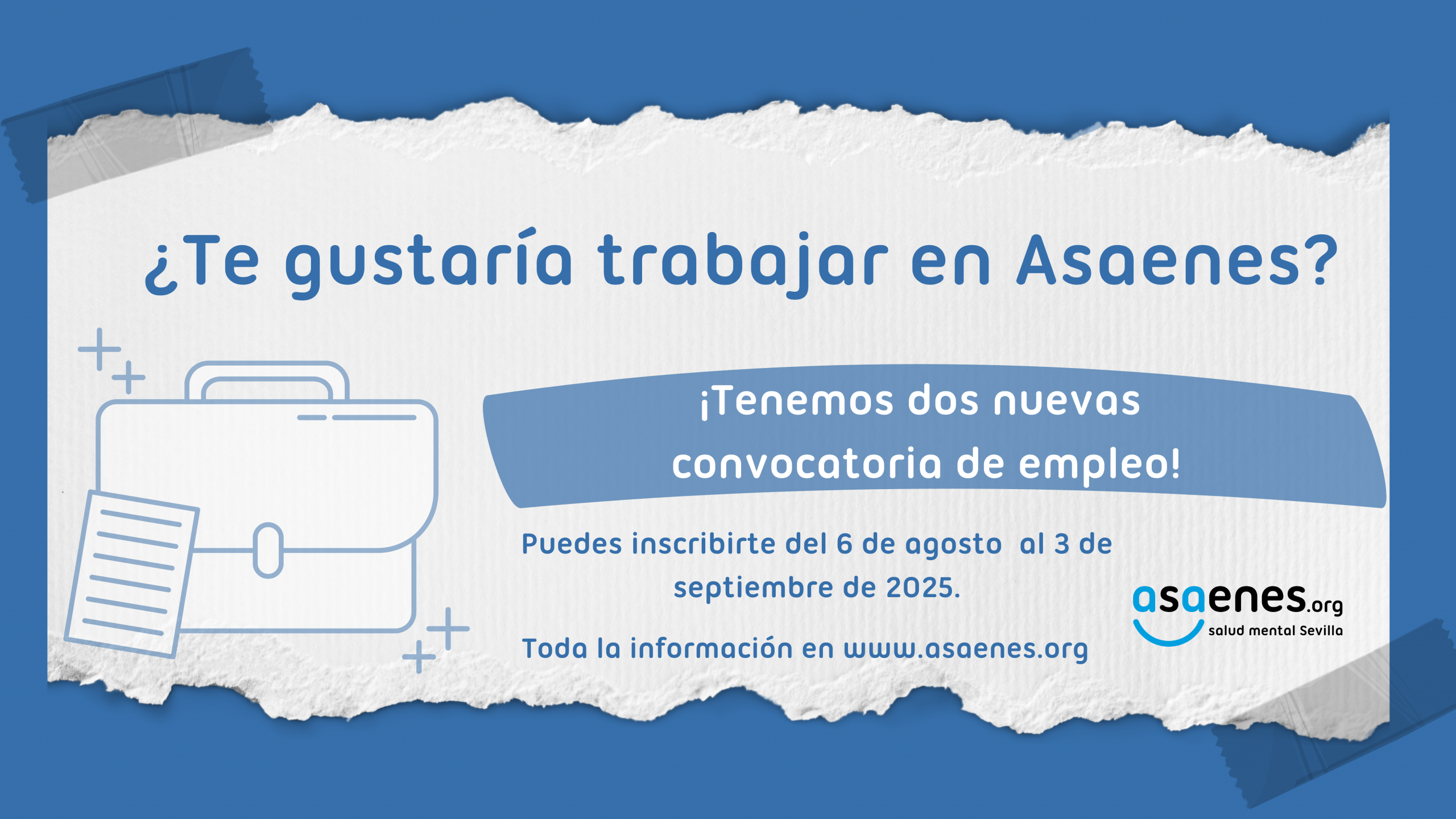 Convocatoria para dos vacantes de Técnico/a de Programas