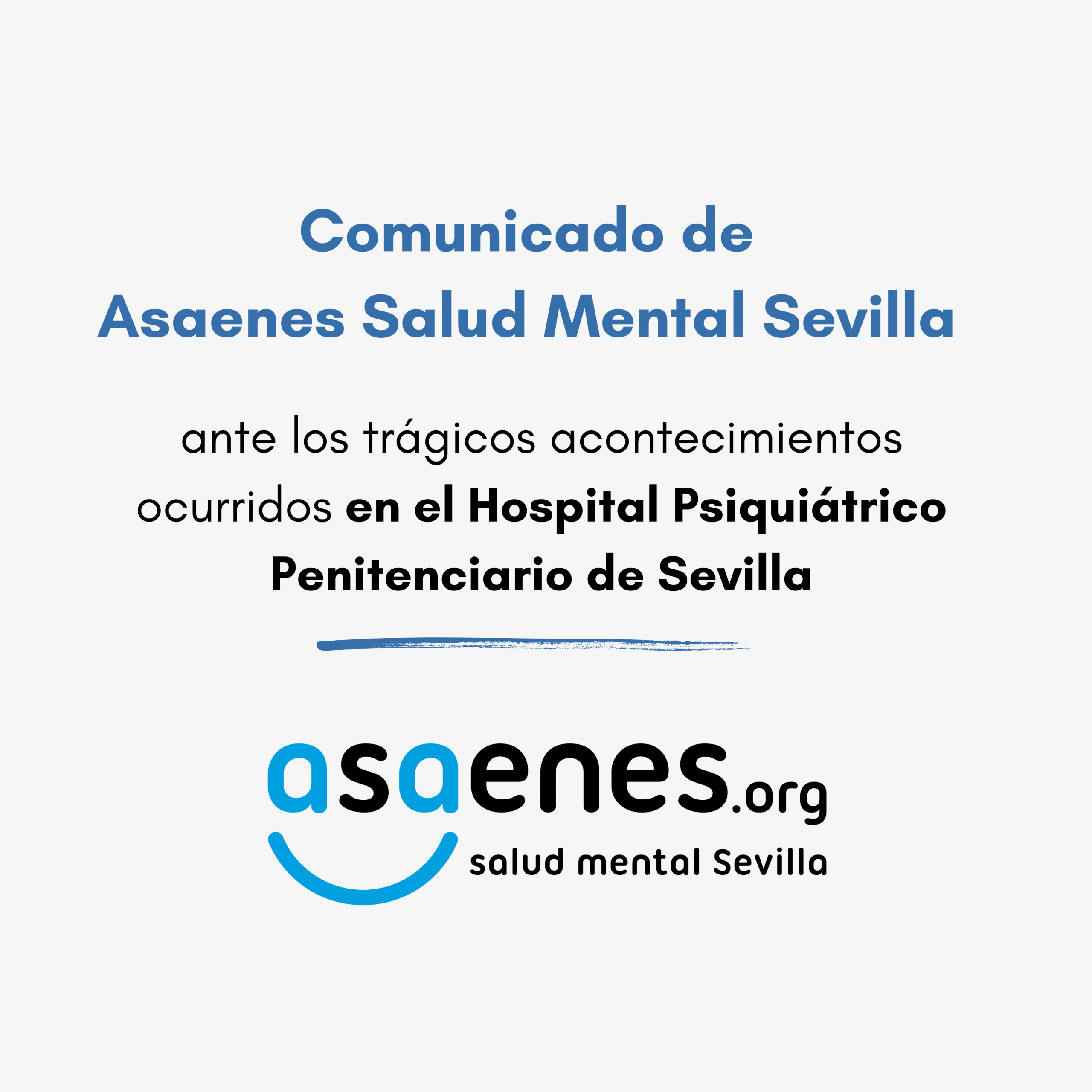 Comunicado de Asaenes Salud Mental Sevilla