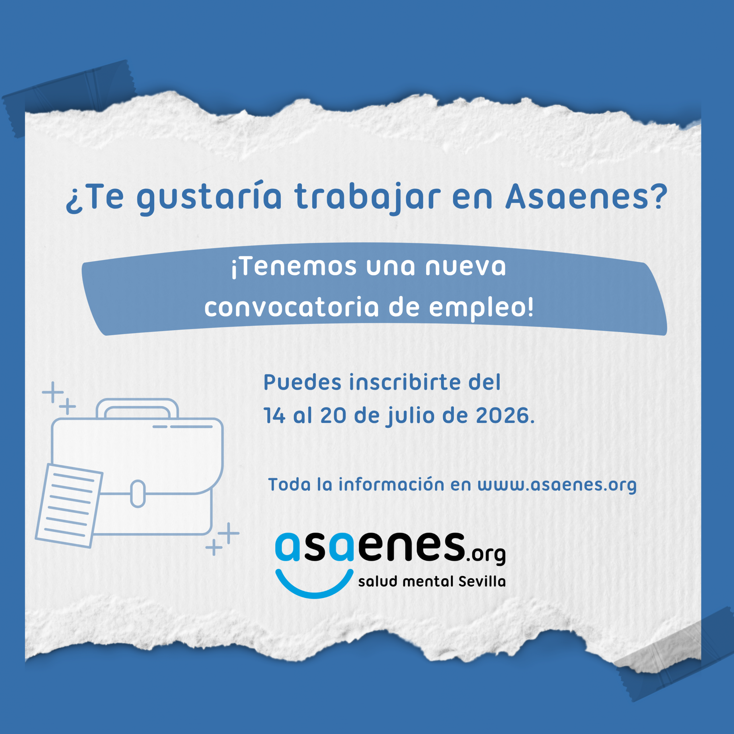Nueva convocatoria laboral para Técnico-a de Empleo en Asaenes