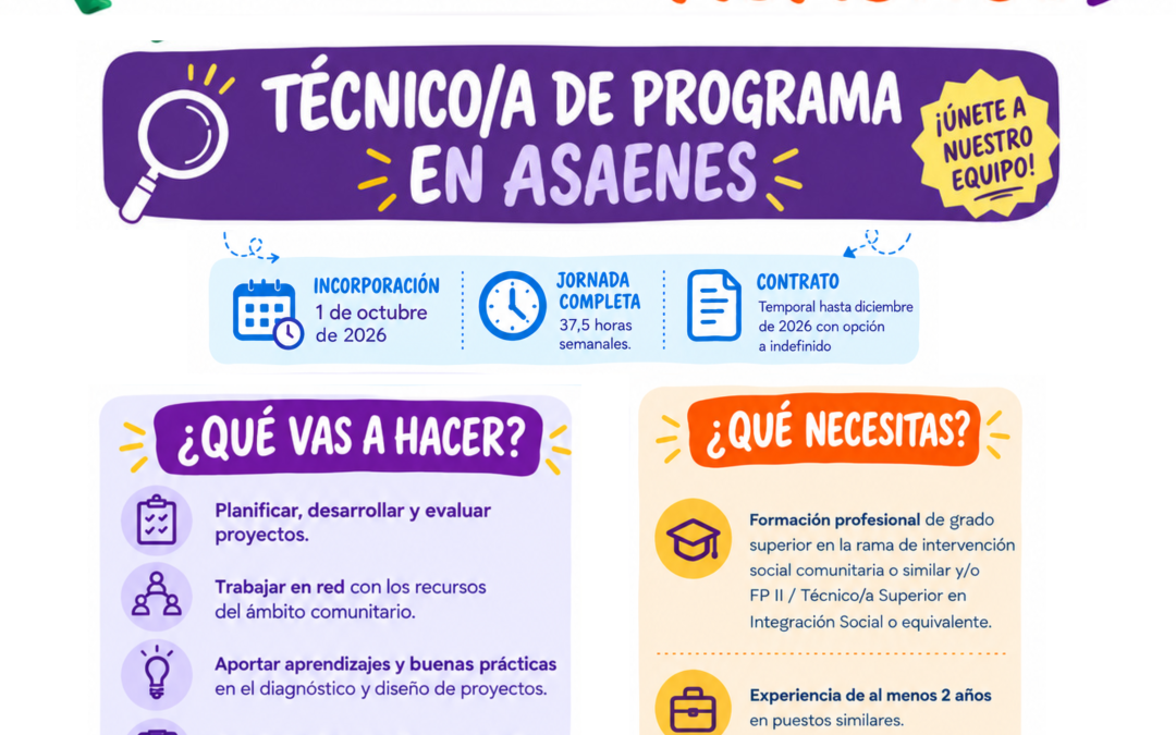 ¡Nueva oferta de empleo en Asaenes!